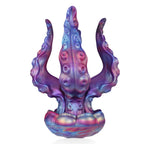 Front view of YX-GS312 jellyfish tentacle silicone butt plug showing three curved textured sections