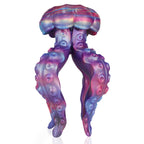 Jellyfish tentacle silicone butt plug in multicolor finish, front view